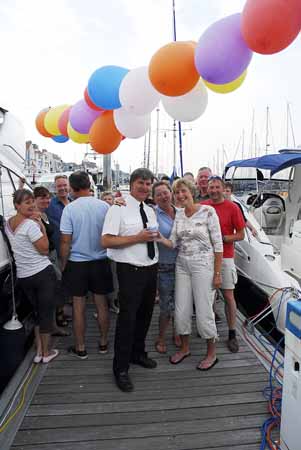32 Thanking the Harbour Master at Guernsey